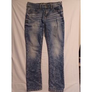 Buckle BKE Carter Straight Leg Jeans Mens Size 31R Blue Stretch Denim